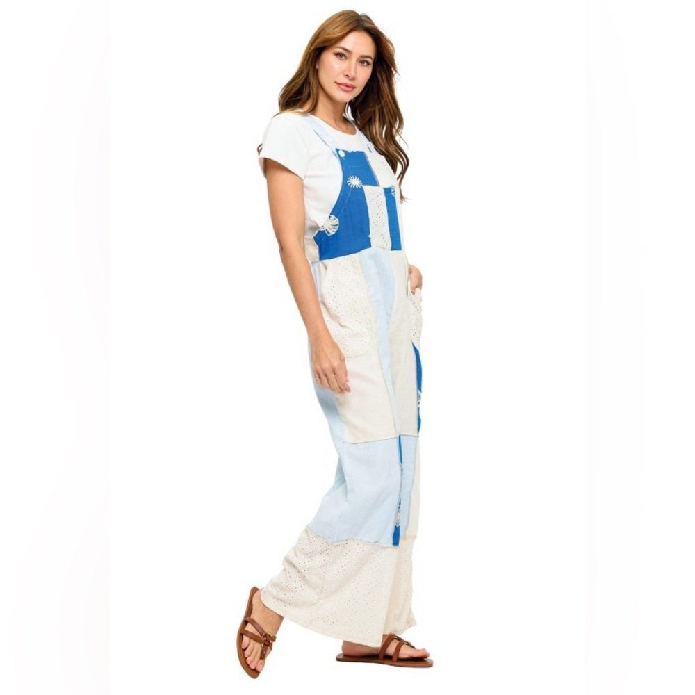 🌟SALE🌟Patchwork Boho Lace Overall|Blue - Picture 2 of 3